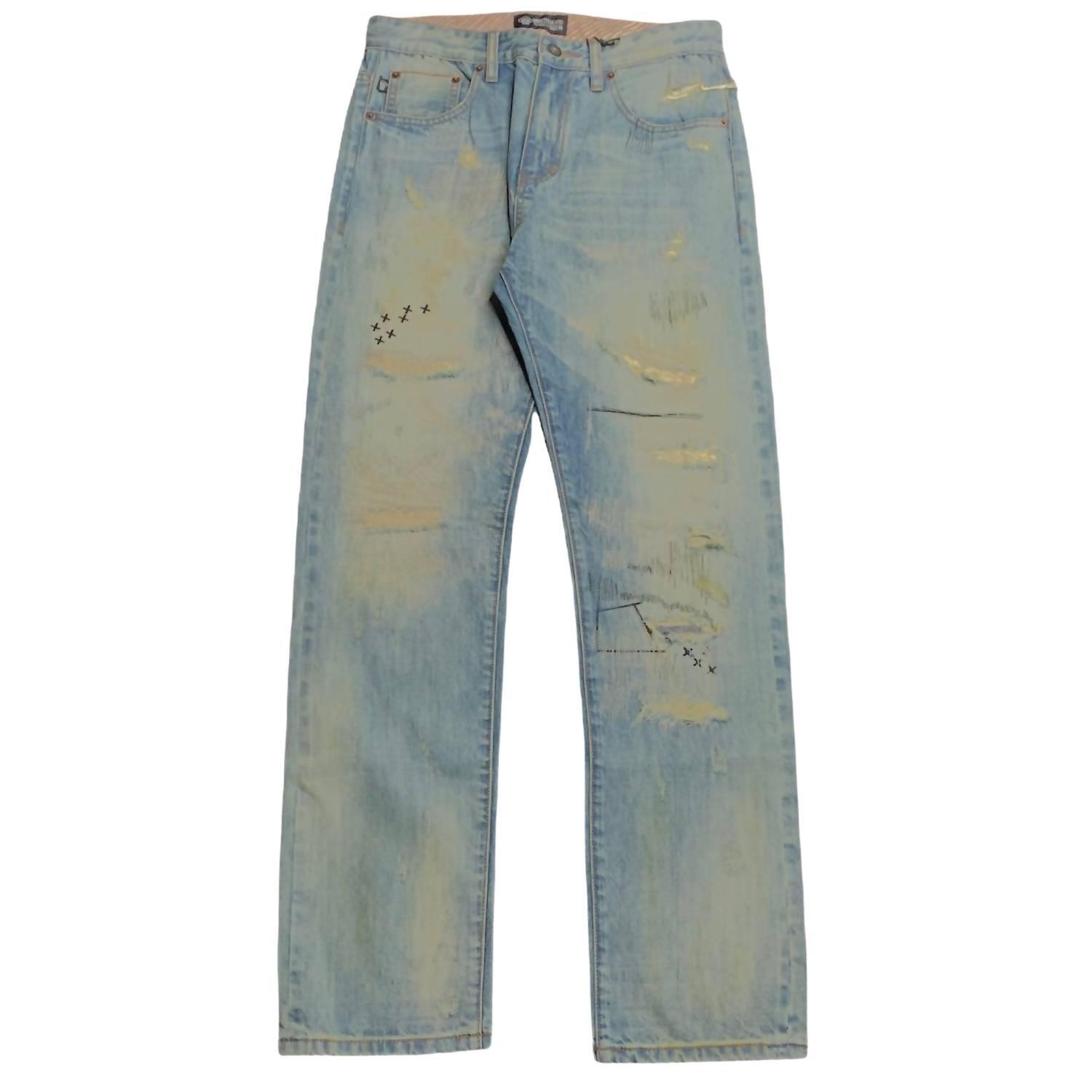 New Mostly Heard Rarely Seen Men's Destroyed Jeans In 400 Blue
